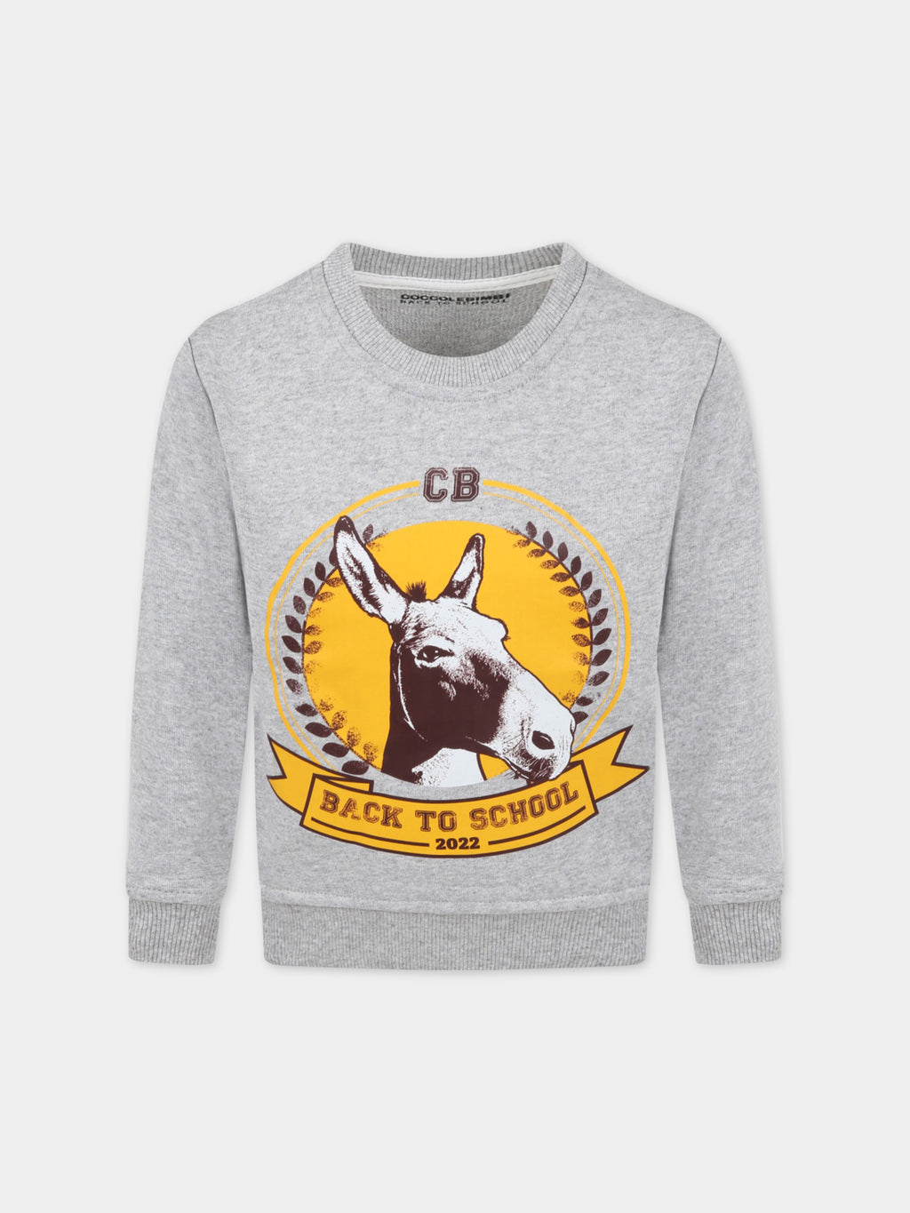 Sweat-shirt gris  Back To School  pour enfants